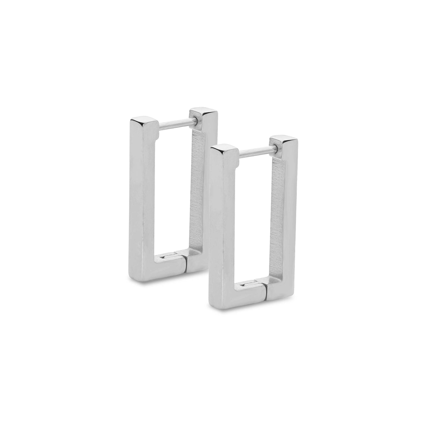 Oorbel | Rectangle Silver