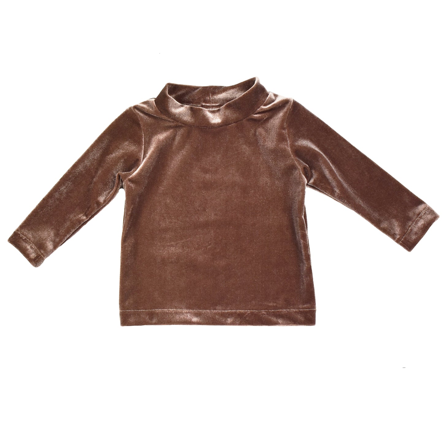 Turtleneck Longsleeve | Velvet Light Brown | Handmade