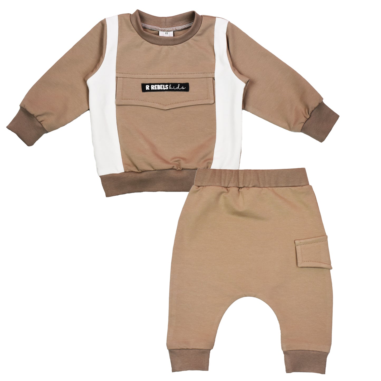 2-delige set | joggingpak Lev | Mokka & Cream