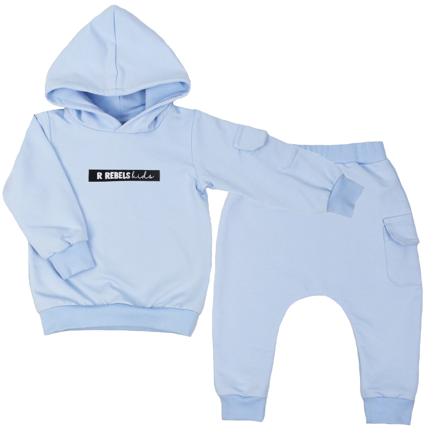 2-delige set | Hoodie joggingpak Logo | Powder Blue