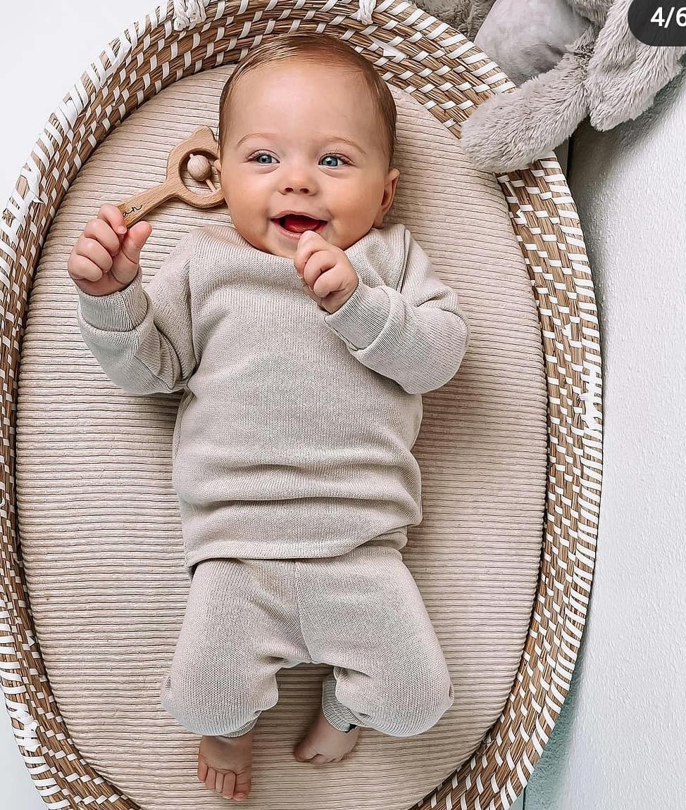 BM 2-delige set | Knit | Sand
