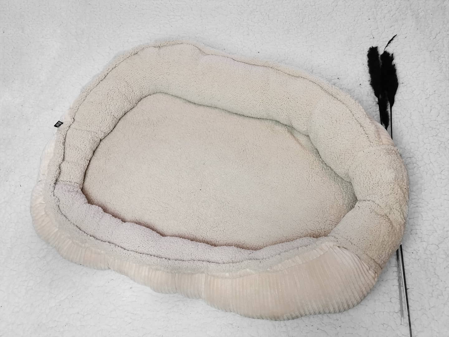 BM Babynestje | Beige Teddy/Beige Rib