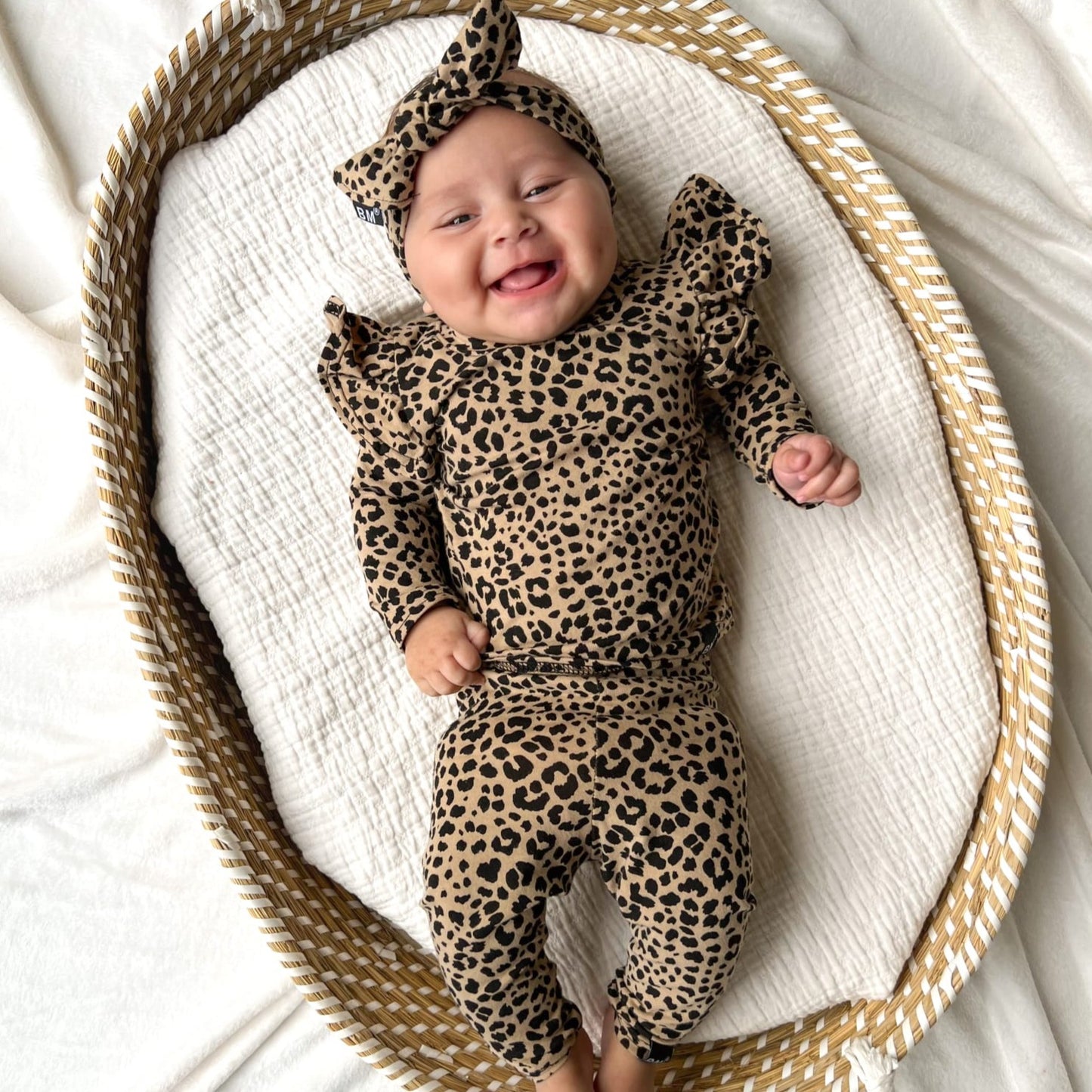 BM 2-delige set | Ruffle | Leopard Brown