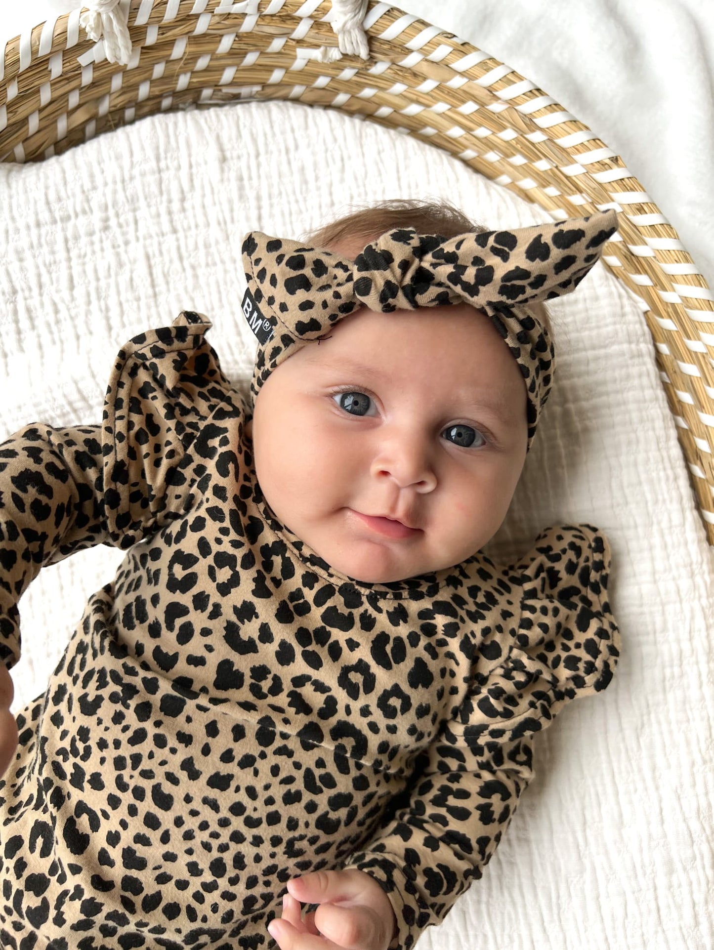 BM 2-delige set | Ruffle | Leopard Brown