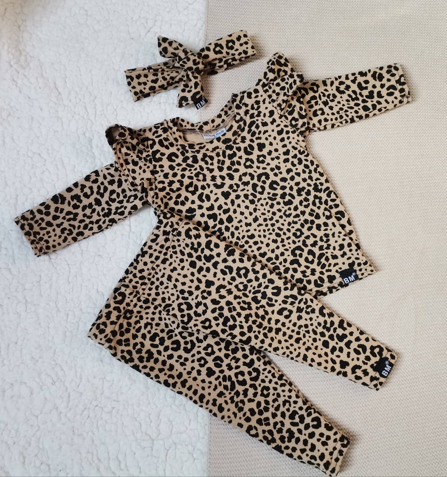 BM 2-delige set | Ruffle | Leopard Brown