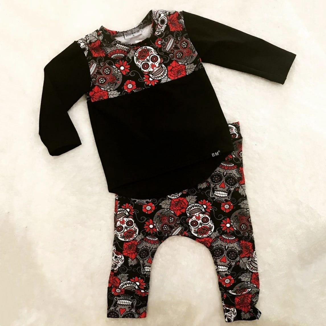 BM 2-delige set | Skulls | Red