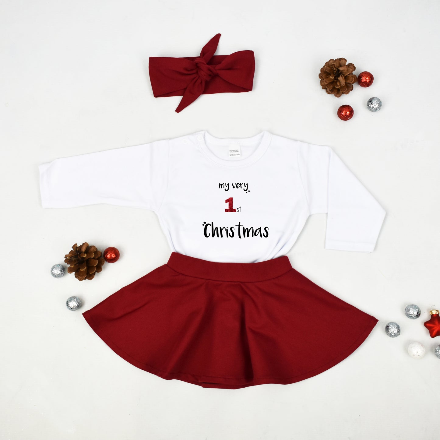 Cirkelrokje | Bordeaux rood | Handmade