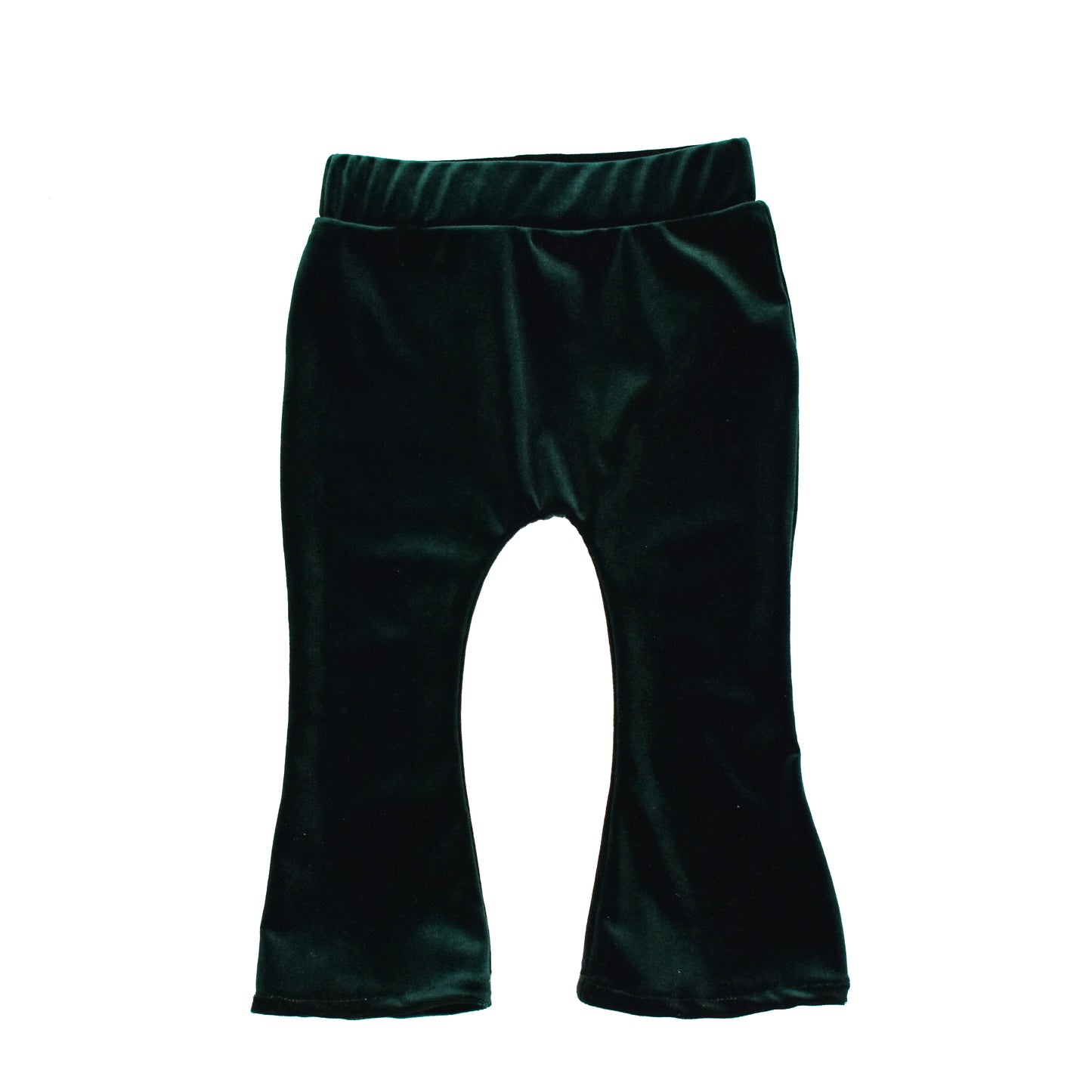 Flared Legging | Velvet Emerald Green | Handmade