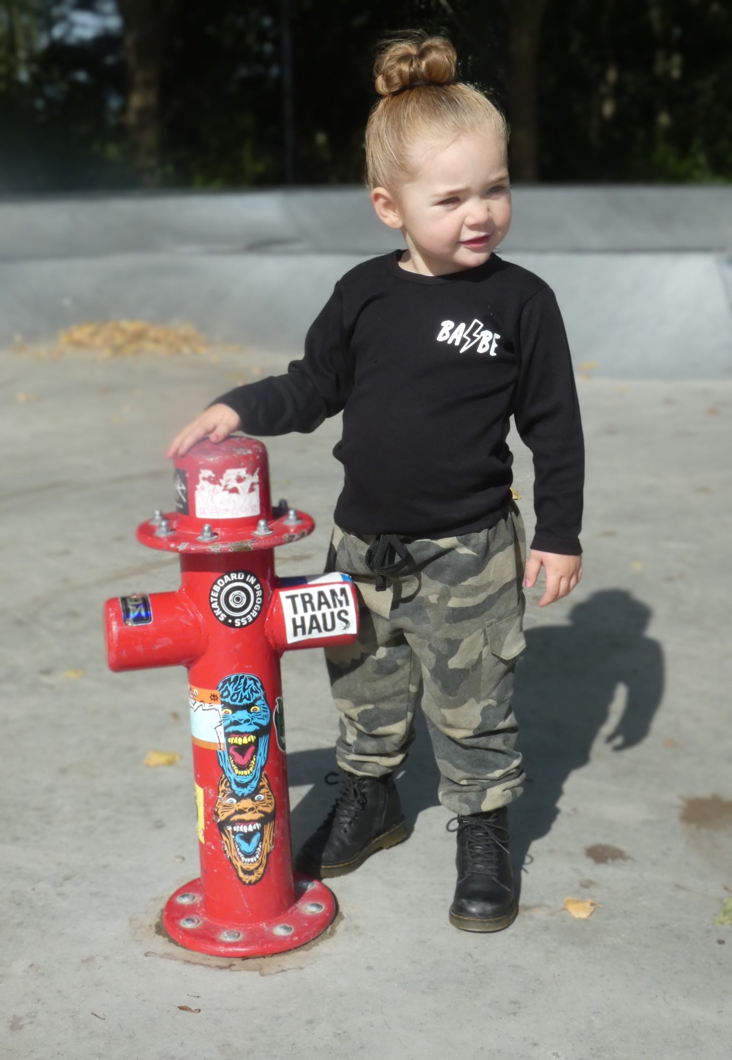 Baggy Joggingbroek met cargozakje | Camo | Handmade