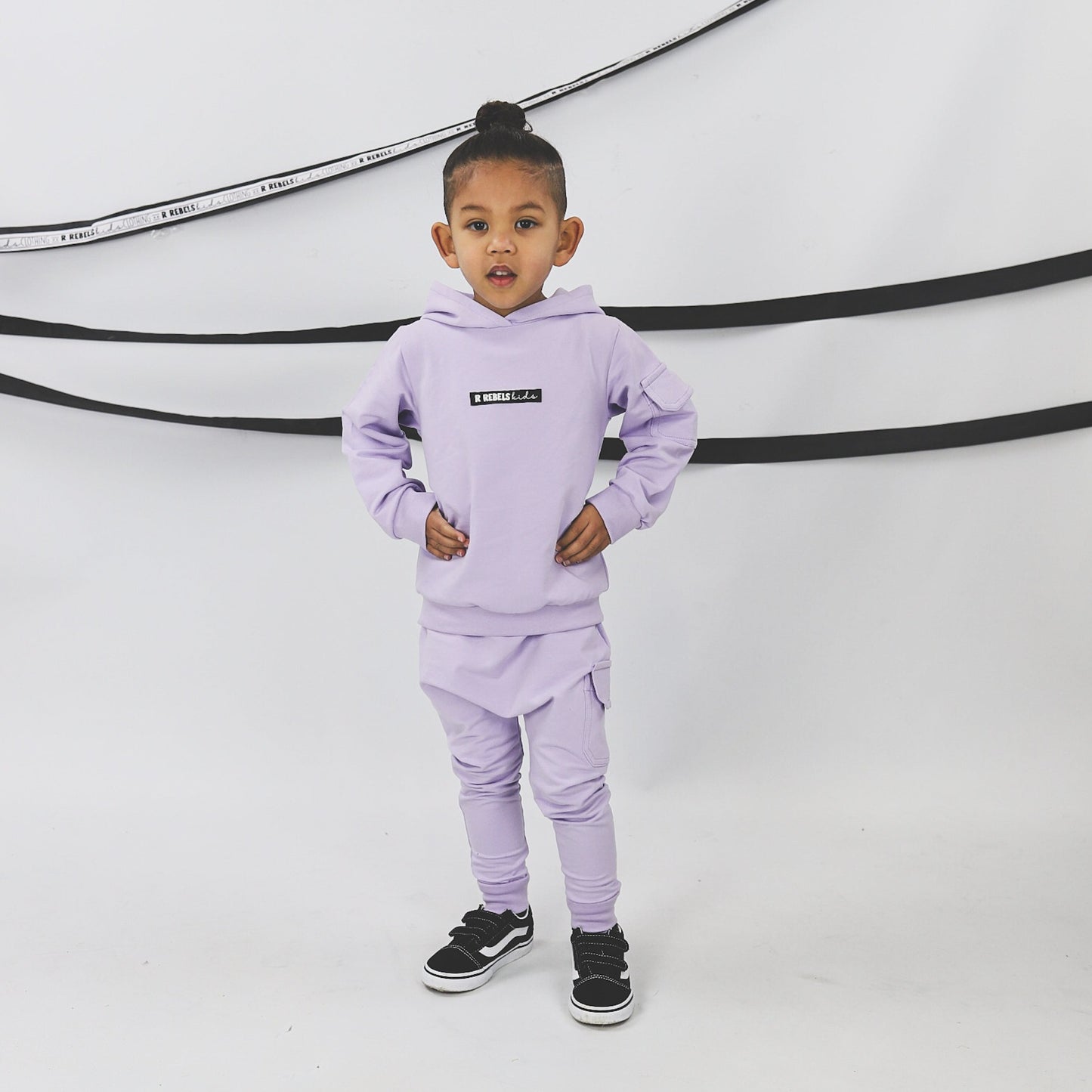 2-delige set | Hoodie joggingpak Logo | Lila