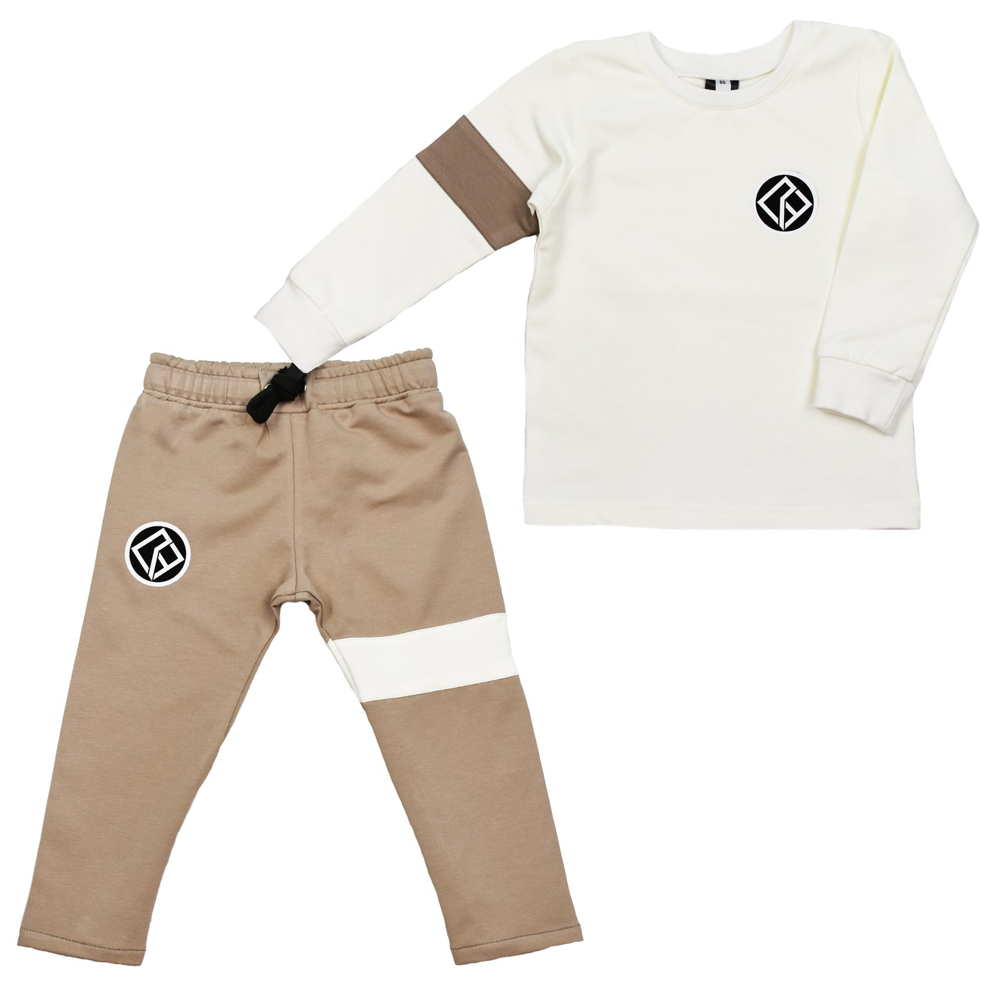 DAGDEAL! 2-delige set | Capitan Joggingpak | 2-kleurig Mokka & Cream