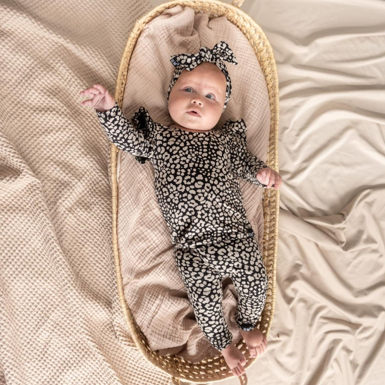 BM 2-delige set | Ruffle | Leopard Black