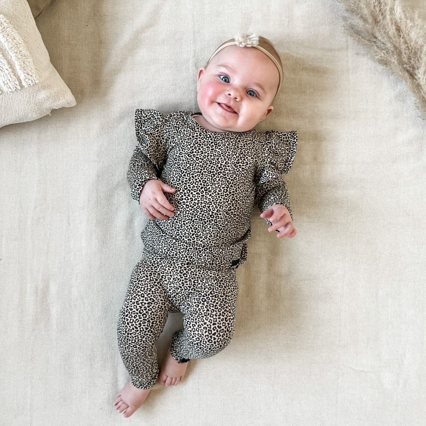 BM 2-delige set | Legging & Ruffle Top Baby Leopard