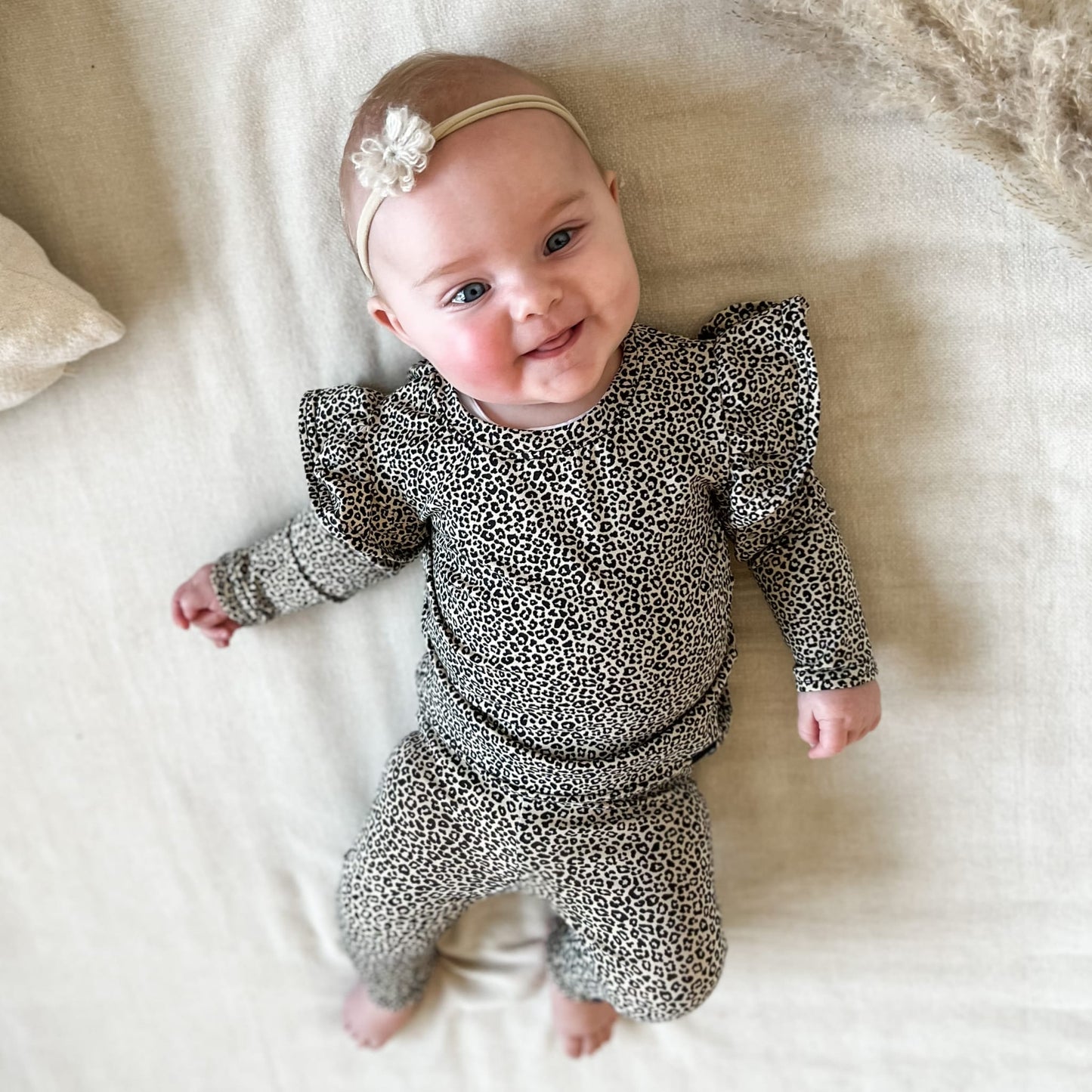 BM 2-delige set | Legging & Ruffle Top Baby Leopard