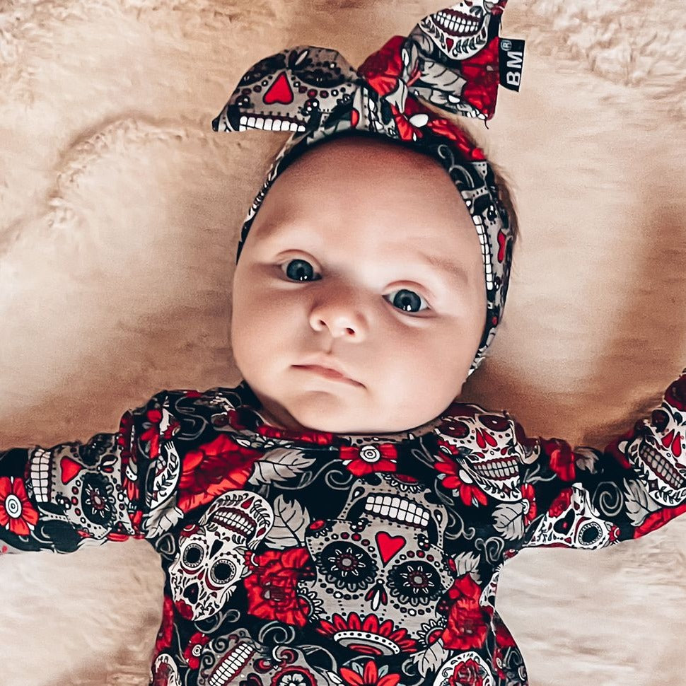 BM Haarbandje | Skulls Red | Handmade
