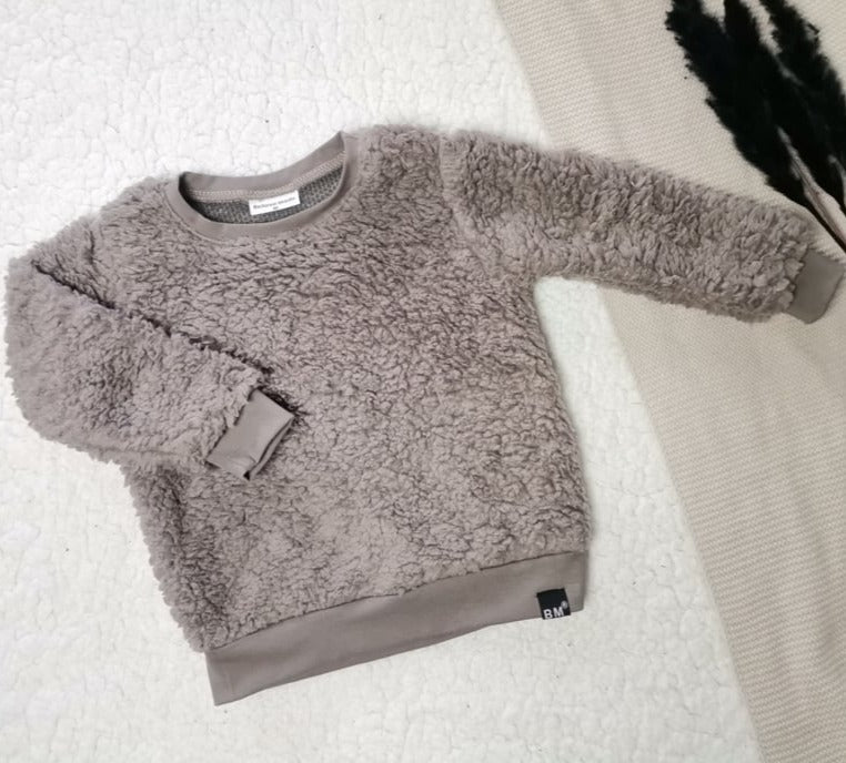 Trui | Teddy Taupe | Handmade