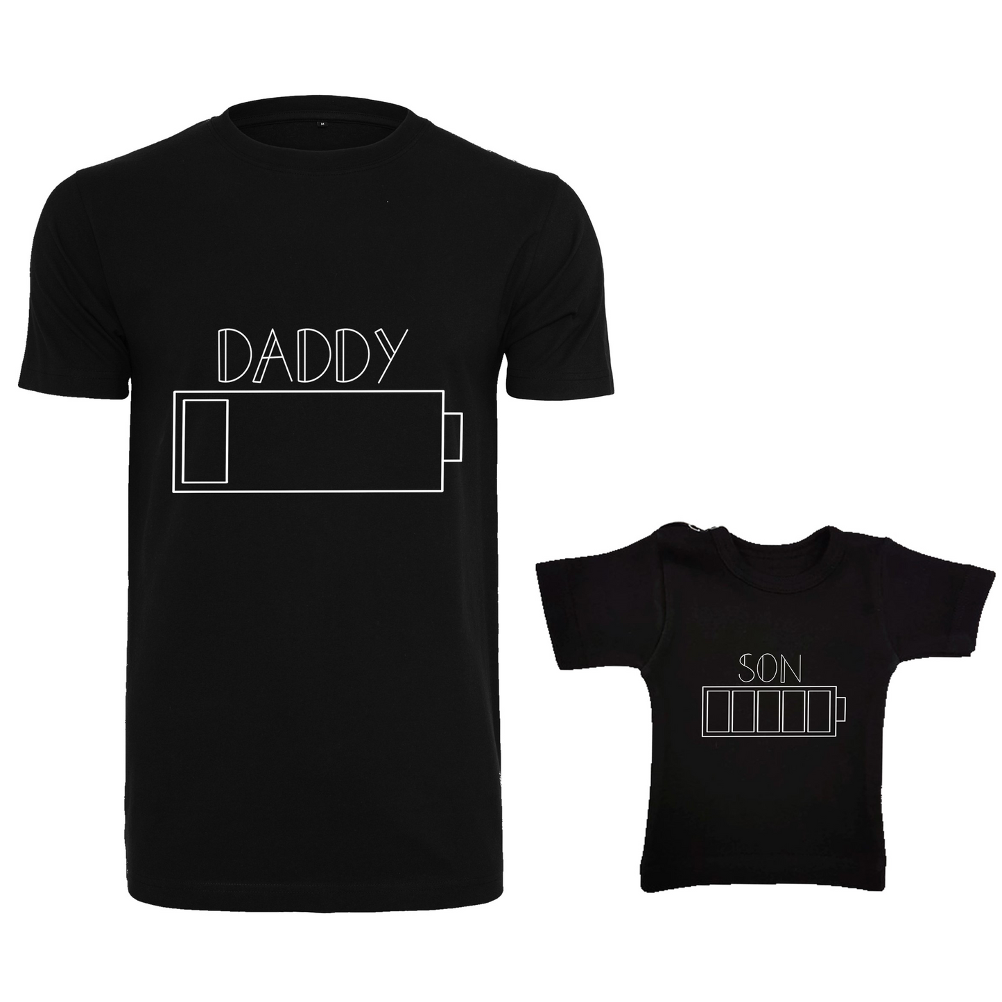 Twinning set shirts | Battery Dad Son | Kleurkeuze