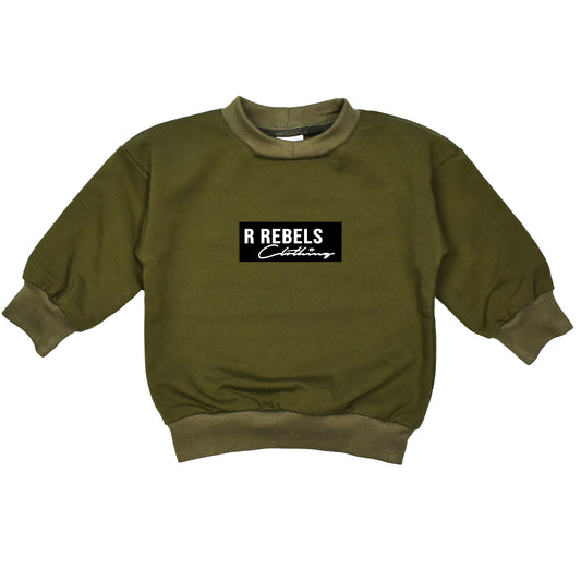 Baggy Sweater | Khaki Green | Handmade