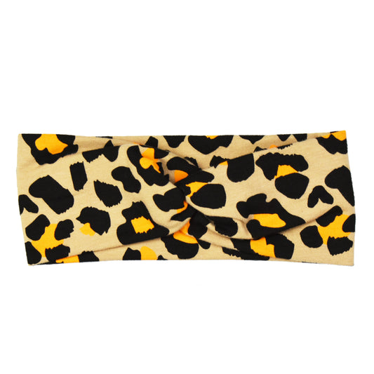 Twist Haarband | Leopard Orange/Black | Handmade