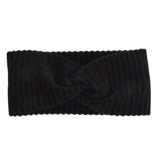 Twist Haarband | Rib Black | Handmade